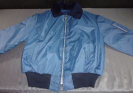 New 2022 Military Unisex Blue Flight Aviator Bomber Jacket Blue Quilted Xl - £31.99 GBP