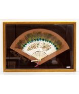 19th Century Qing Dynasty Peacock Fan in Frame Gorgeous - €1.079,23 EUR