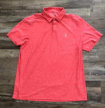 Izod Golf Mens Size Large Heathered Red Short Sleeve Stretch Golf Polo Shirt - £11.84 GBP