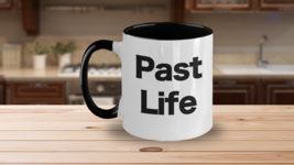 Past Life Mug White Two Tone Coffee Cup Psychic Tarot Card Reading - £16.21 GBP