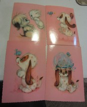 Vintage Hallmark fluffy puppies large postcards  - £18.36 GBP