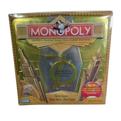 Monopoly 70th Anniversary Edition All Items Still In Original Plastic Read - £20.09 GBP