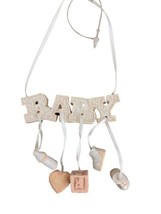 Gallarie II Baby Spell out Dangle Ornament Nursery New Baby Peach  3 in - £9.17 GBP