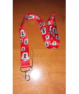 Brand New Walt Disney Mickey&#39;s Face Red Lanyard - £3.78 GBP+