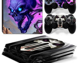 For PS4 PRO Console &amp; 2 Controllers Rage Skull Vinyl Skin Wrap Decal - $13.97