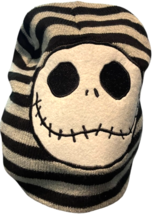 Jack Skellington Nightmare Before Christmas GrayBlack Striped Beanie Hat - $253.11 MXN
