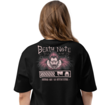 Oversized Heavyweight T-Shirt – Death Note Back Print (Black) - $64.99