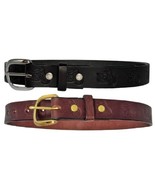 EMBOSSED MOTORCYCLE BIKE BELT - 1¼&quot; Wide Biker Design - $1,030.45 MXN