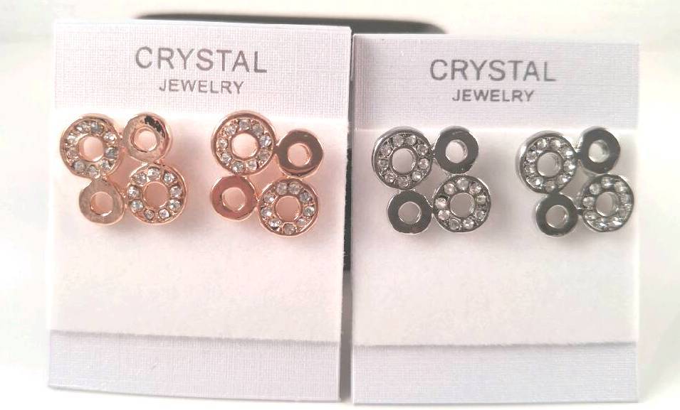 Multi Circles Austrian Crystal Earrings
