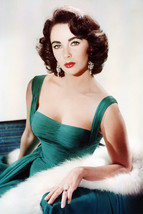 Elizabeth Taylor Gren Dress Busty Beautiful Pose 18x24 Poster - $23.99