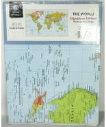 New Sealed Rand McNally Signature Political Color Wall Map of the World ... - £13.39 GBP