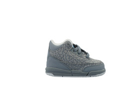 [832033-015] Air Jordan 3 Retro Toddlers TD Cool Grey/Blue Glow-Neutral Grey - £29.95 GBP