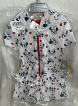 Disney Store Minnie Mouse Girls Hooded Cover-Up Shorts Romper Ears Bow 3T NWT - $25.99