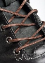 54&quot; long = 137cm BROWN rOund waxed boot shoe Laces 5 to 6 eyelets boots ... - $24.79 CAD