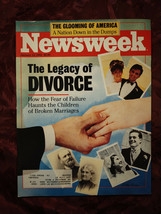 NEWSWEEK January 13 1992 The Legacy Of Divorce Abstract Art Economic Malaise - £6.88 GBP