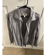 Joseph Abboud XL Grey Checked Men’s Dress Shirt 100% Cotton Worn - $261.43 MXN