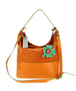 NICOLI Italian Made Orange Suede Designer Bucket Hobo Shoulder Bag with ... - $5,422.00 MXN
