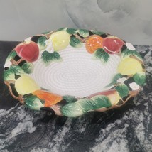 Vintage Authentic Fitz and Floyd Fruit Serving Plate Majolica Ceramics 1... - £29.12 GBP