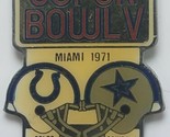 Vintage Starline Súper Cuenco 5V Pin 1971 Colts 16 Cowboys 13 - $9.76