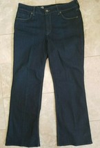 Liz Claiborne Women&#39;s Stretch Tech Boot Cut Jeans Size 12S Dark Blue NWOT - $38.93