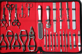 Manicure And Pedicure New 27 Pcs Nice Range German Stainless Steel Tool SET/KIT - £98.68 GBP