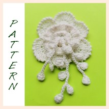 3D crochet flower pattern, vintage flower pattern, Irish Crochet Lace flower - $12.00