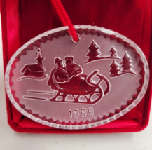 Waterford Crystal Sleighride Ornament 1999 Joys of Winter 2nd Edition - $19.75