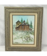 Barn Art Jim Patterson Oil Painting Canvas Signed  Wisconsin Country Framed - $107.79