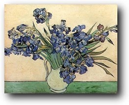 Vincent Van Gogh Iris Martin Johnson Wall Decor Flower In Vase Picture Art Print - £26.66 GBP