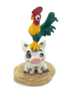 Disney Moana Pua Pig &amp; Hei Hei Rooster PVC Figure Toy Cake Topper 2.75&quot; ... - £7.64 GBP