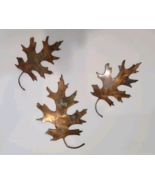 Maple Leaves (Set of 3) - Metal Laser Cut Copper Art - 1 Large and 2 Sma... - $25.69 CAD