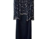 Marina Womens Size 10 Black Beaded Maxi Dress with Jacket Cruise Party N... - $38.85