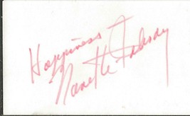 Nanette Fabray Signed 3x5 Index Card Happiness Inscription - $19.79
