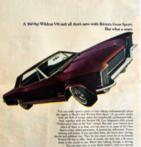 1965 Buick Riviera Gran Sport Advertisement Automobilia Vintage Purple D... - $570.01 MXN