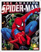 Marvels Amazing Spider-Man &amp; His Foes Comic Art Tin Sign - £4.74 GBP