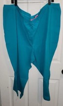 Woman Within Women&#39;s Plus Sz Teal Green Knit Capri Pant Elastic Waist Sz 5X NEW  - £15.94 GBP