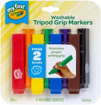 Crayola My First Tripod Grip Markers-8 Per Pkg - $807.35 MXN