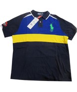 Polo Ralph Lauren Mens Custom Fit Big Pony 2012 US Open Shirt Blue Multi... - $108.60 CAD