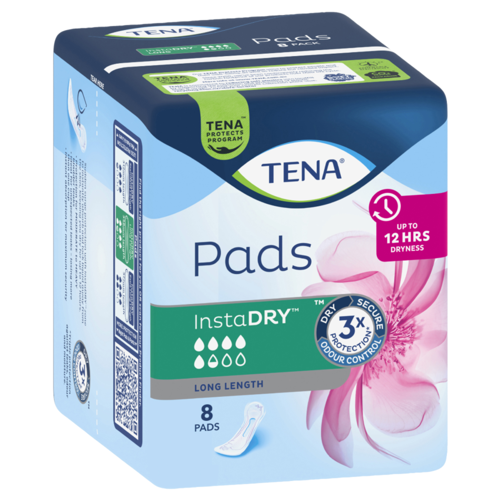 Tena Pads InstaDRY Long Length 8 Pads - $73.19