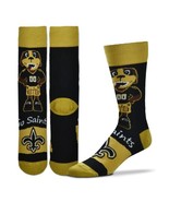 NFL New Orleans Saints Men&#39;s Crew Socks Size Medium Black &amp; Gold - $257.41 MXN
