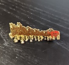 Vintage 1980s Budweiser Clydesdale Horses Wagon Lapel Pin Enamel Advertising - £15.02 GBP