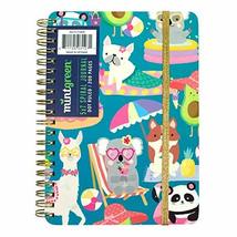 Mintgreen Spiral Journal, Dot Ruled, 200 Pages, 5&quot; x 7&quot;, Beach Animals - £9.42 GBP