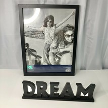 Black Home Decor Bundle - Picture Frame &amp; DREAM Sign Inspirational - £12.50 GBP