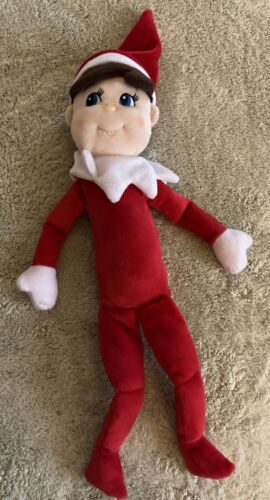 Elf On The Shelf Plushie Pals Christmas Holiday Red White Fleece Stuffed Toy - $9.31