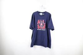 Vintage 90s Streetwear Mens XL Faded Spell Out All Star Cafe T-Shirt Blue USA - £31.02 GBP