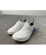 OOFOS OOmg Sport Shoes Mens Size 10 White Blue Slip On Walking 9012023-12 - $49.49