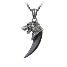 Alchemy Gothic Wolf Macht Fang Tooth Pendant Viking Saxon Necklace P788 Men&#39;s - £23.86 GBP