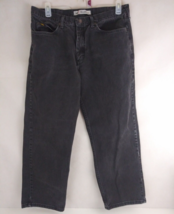 Vintage Lee Relaxed Fit Solid Black Men&#39;s Bootcut Jeans 38x30 - $14.54