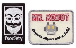 MR Robot Fsociety TV Show Costume 2 PC Patch - £10.38 GBP