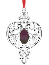 Lenox Spire Gemmed Ornament Silverplate w/Purple Crystal Center 4.5&quot; #868114 New - £14.86 GBP